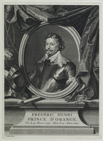 KG 12046
<br/>
Portret van Frederik Hendrik van Oranje (ovaal).
<br/>
<em>Picart, Bernard (1673-1733)</em>